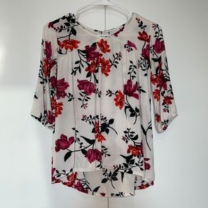 White floral top